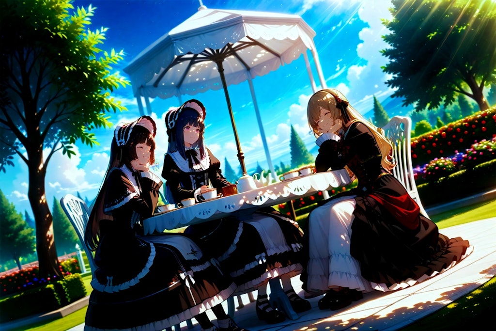 庭のお茶会