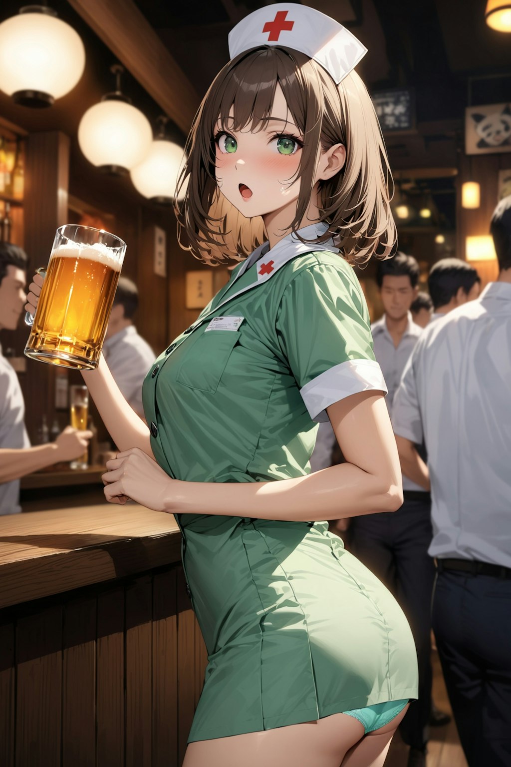 仕事終わりはミニスカナースと乾杯！R-15版