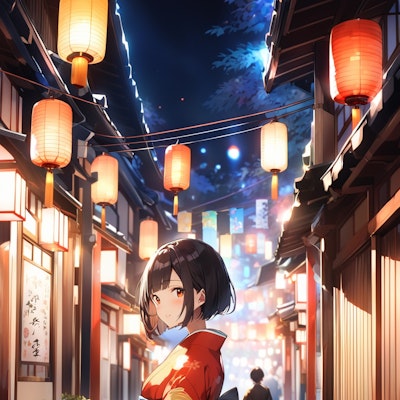 京都の夜の街並み