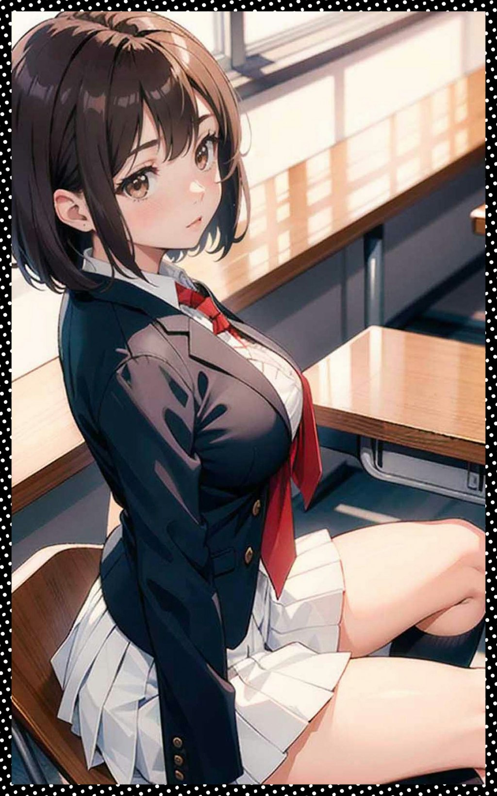 制服巨乳ｊｋ　jk with big tits in uniform