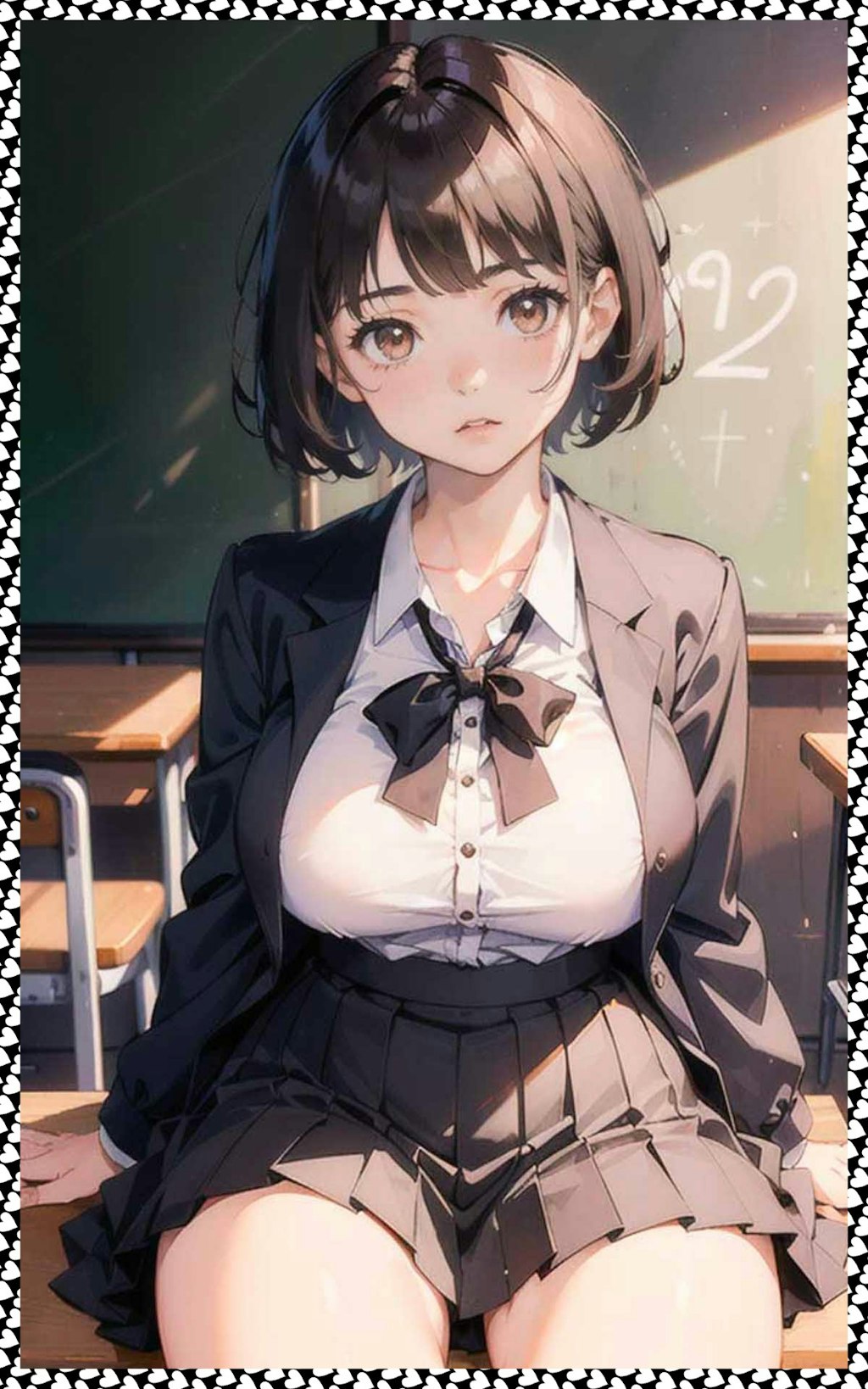 制服巨乳ｊｋ　jk with big tits in uniform