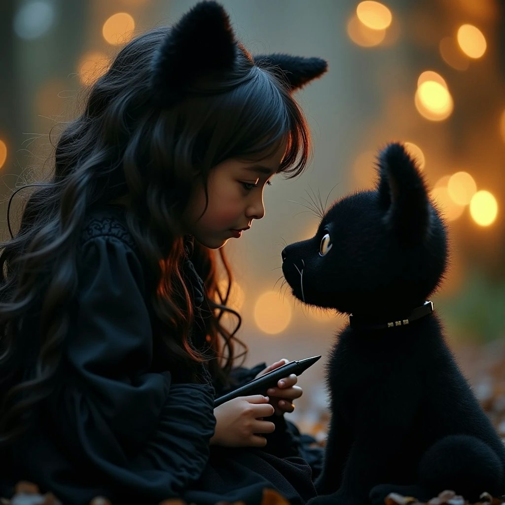 黒猫ちゃんと黒犬くん (real)