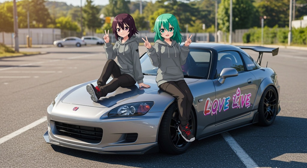 アニメキャラとホンダS2000