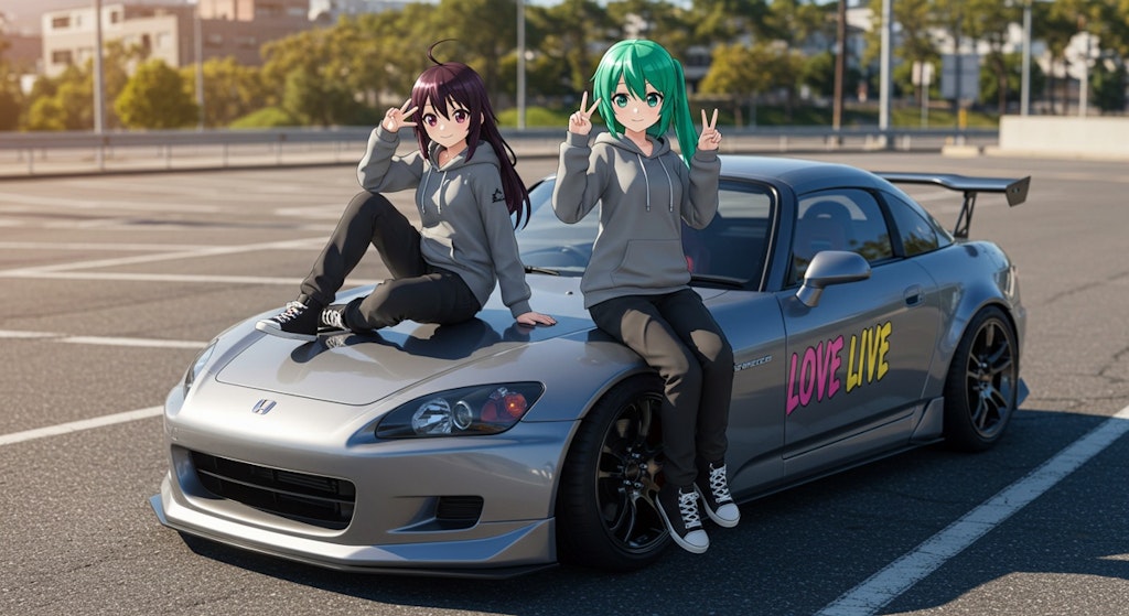アニメキャラとホンダS2000