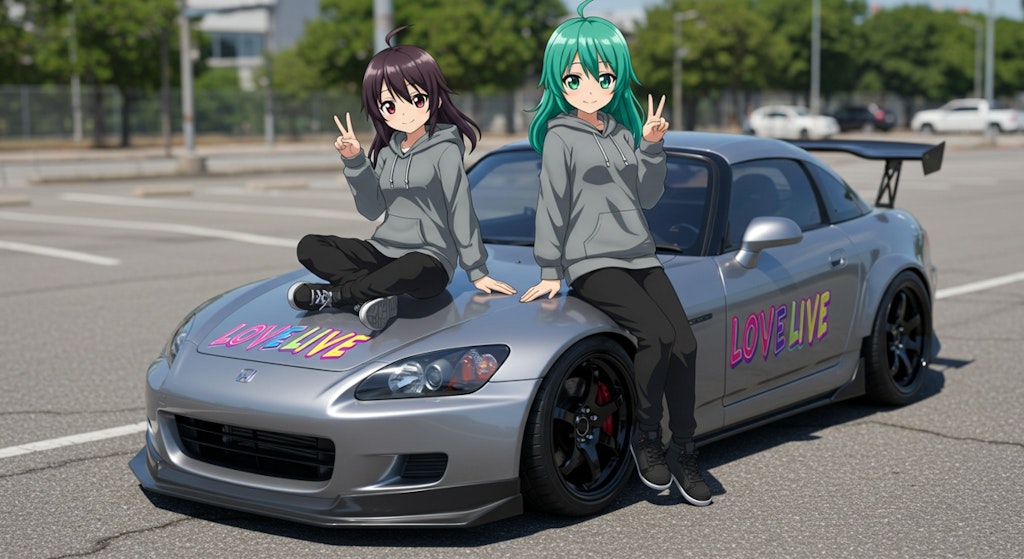 アニメキャラとホンダS2000
