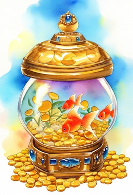金と金魚