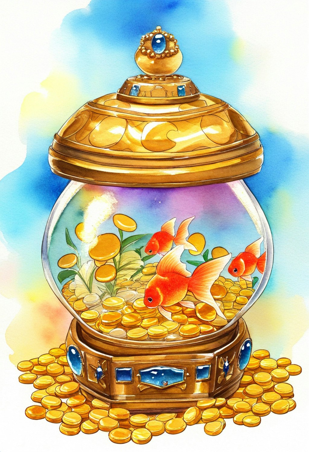 金と金魚