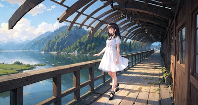 木の橋と少女11