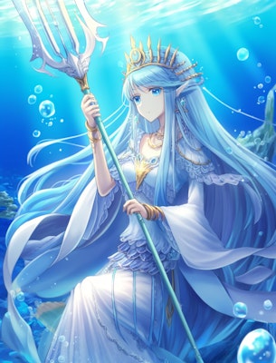 Elegant Fairy in the ocean