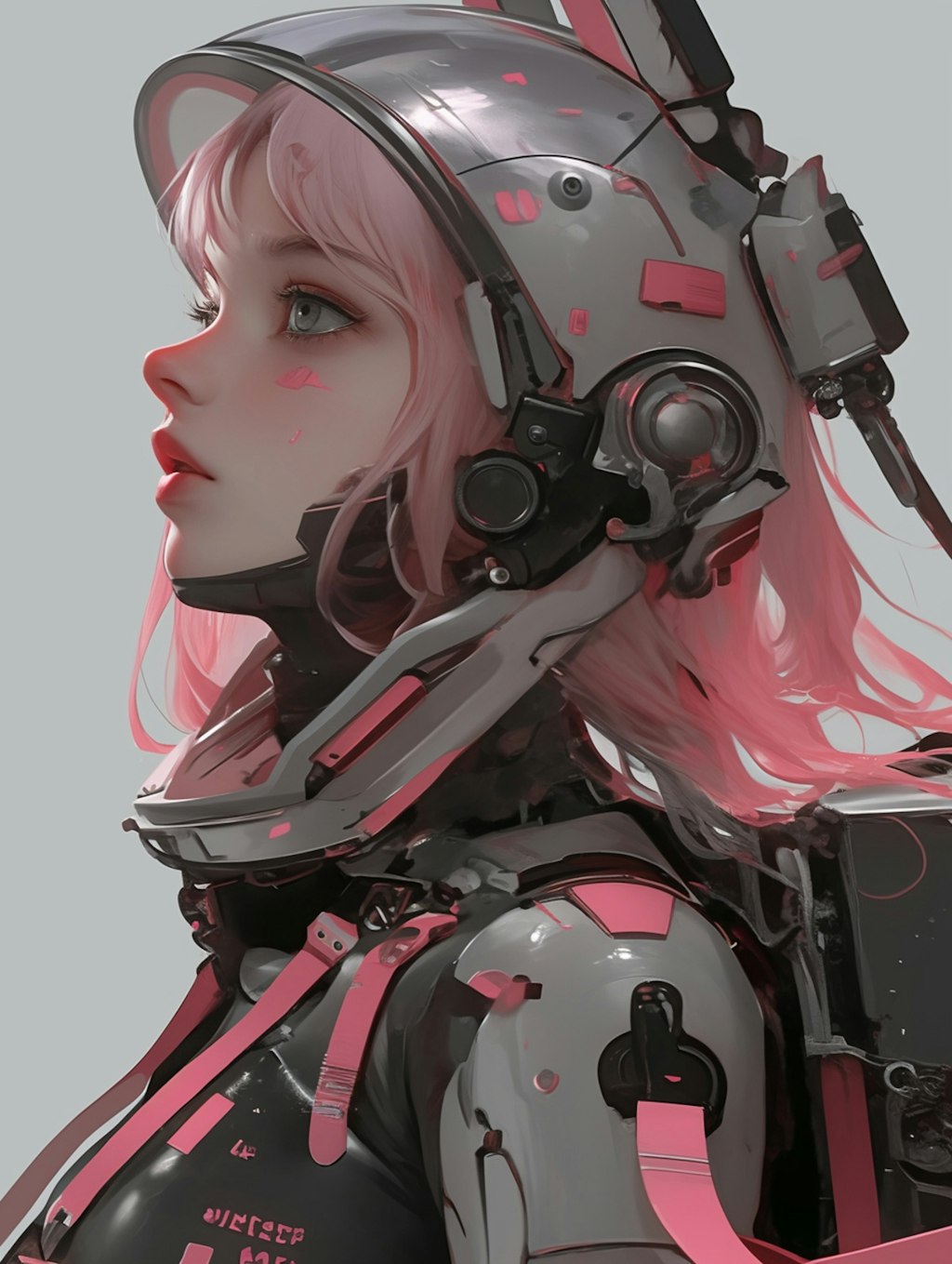 pink bunny cosmic diver girl sci-fi mode 兎耳艇外活動隊