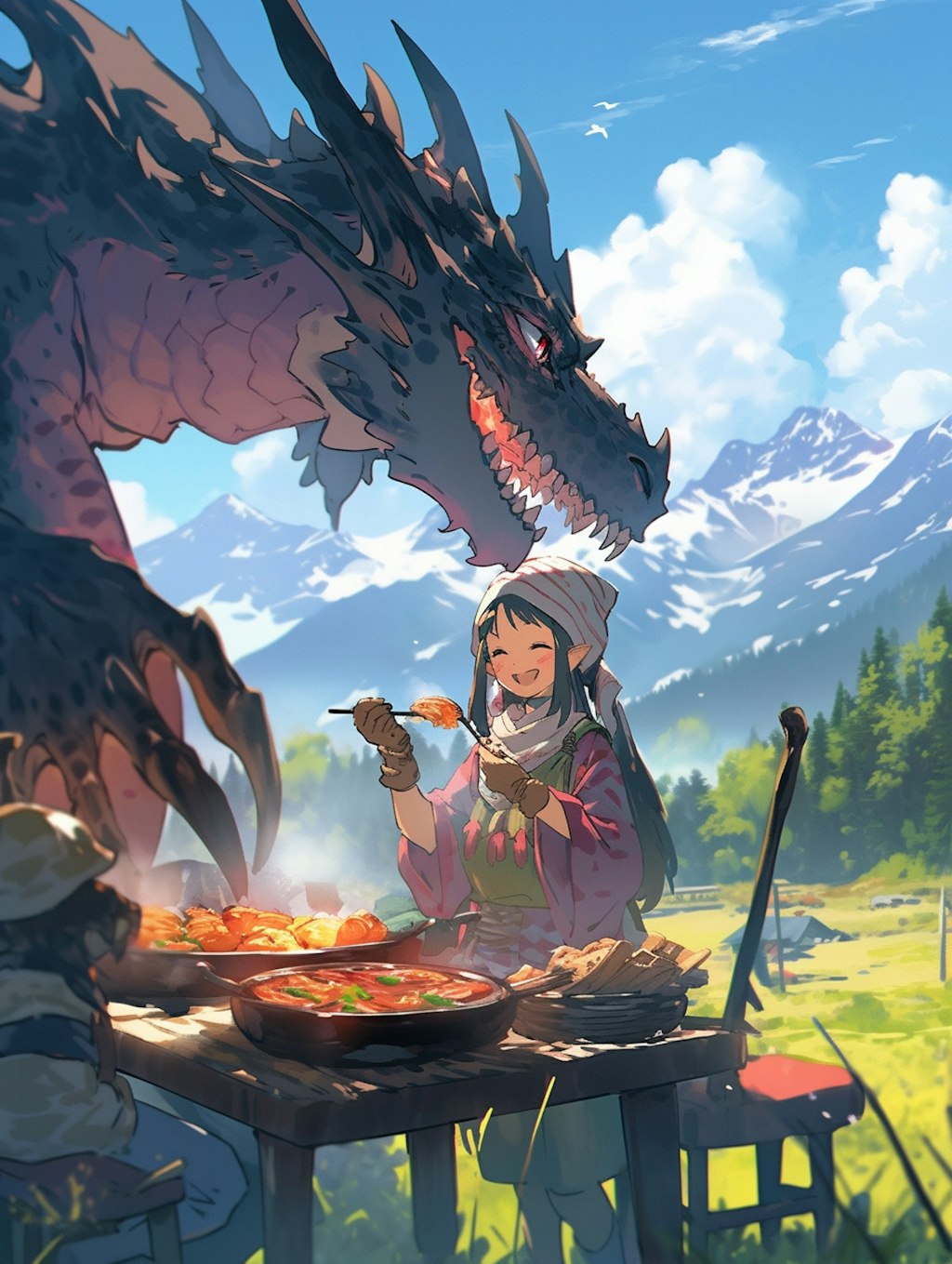 ドラゴンとBBQ