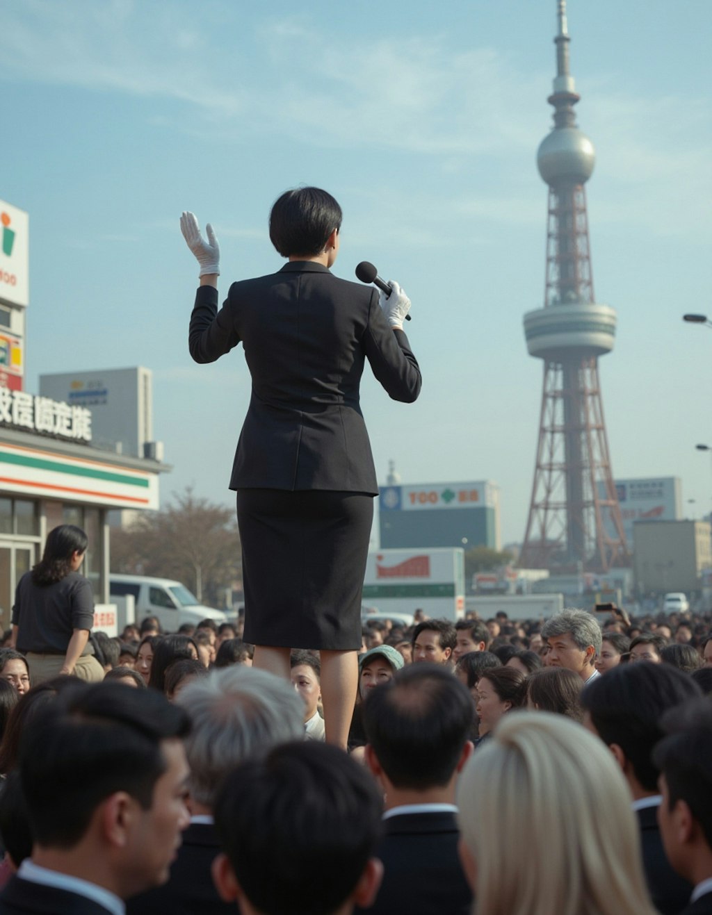 女性政治家　街頭演説