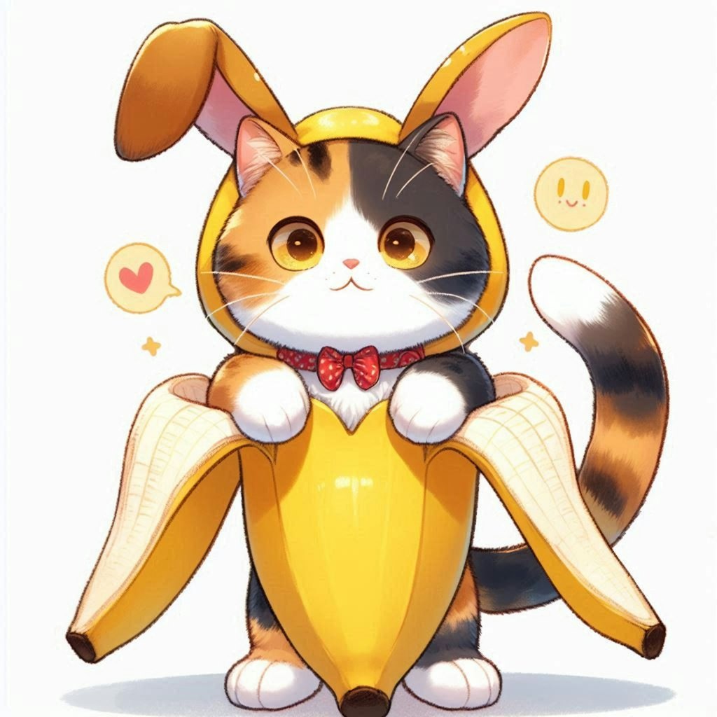 うさ耳のバナにゃん
