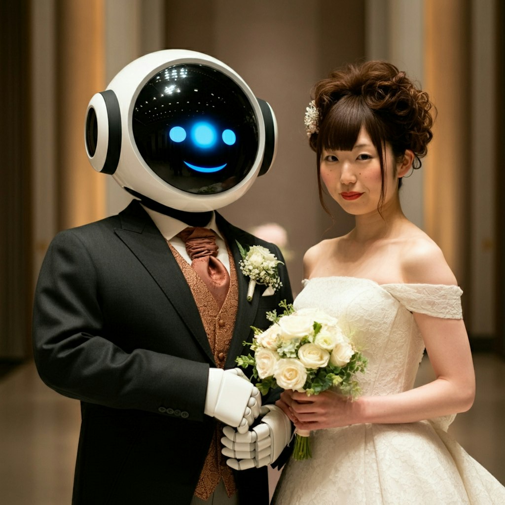 ロボットと結婚した女性