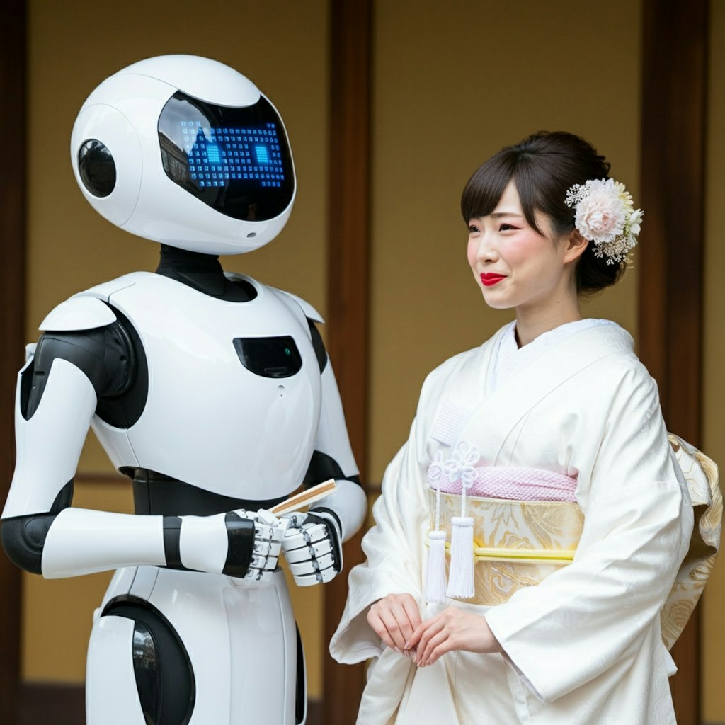 ロボットと結婚した女性