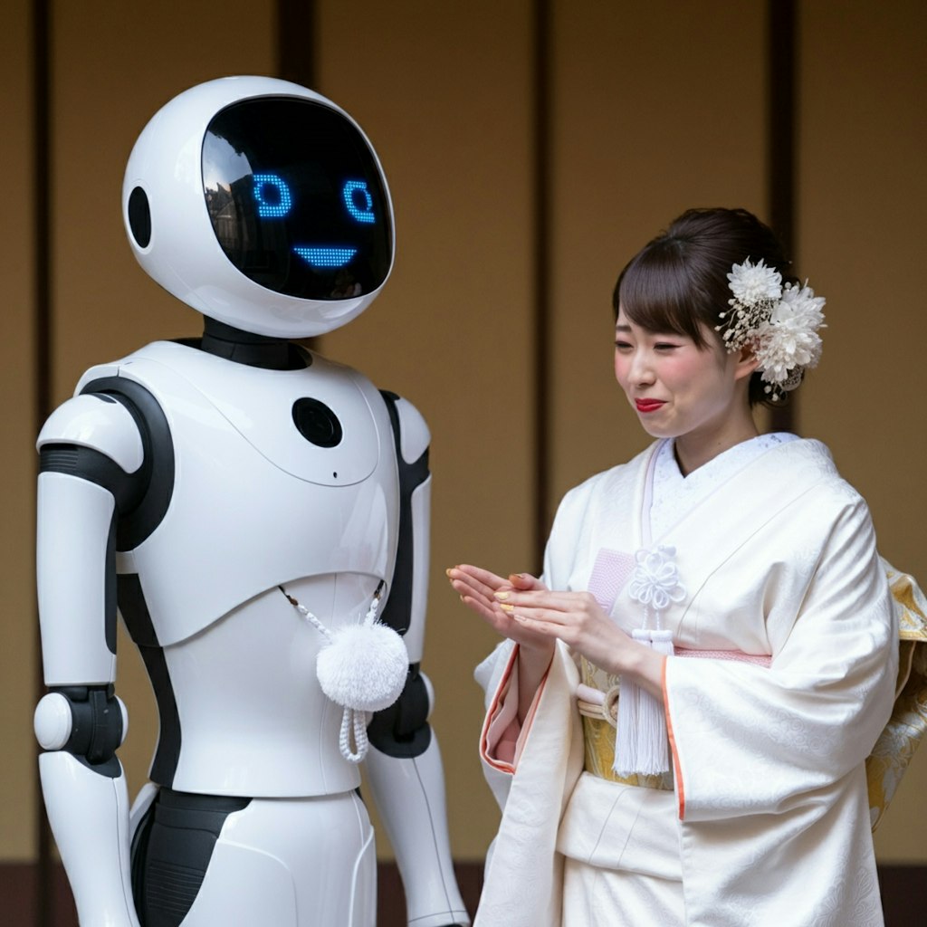 ロボットと結婚した女性