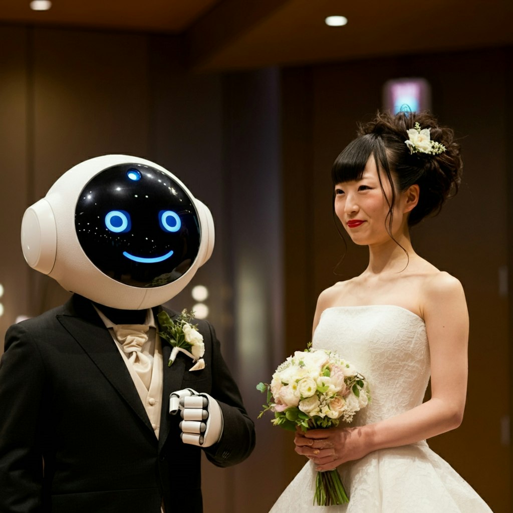 ロボットと結婚した女性