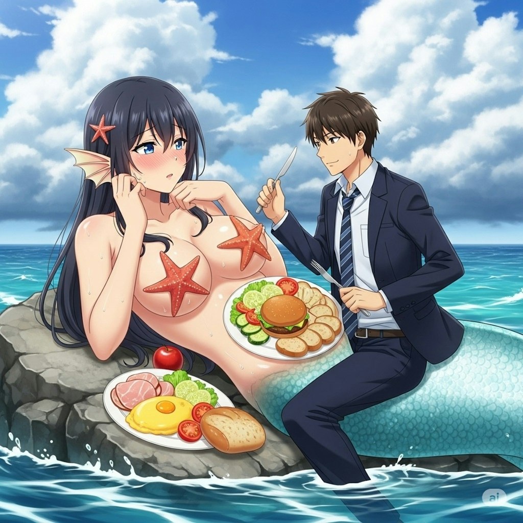 夏の海といえば人魚