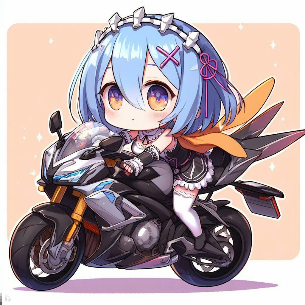 あっさりバイクを乗りこなした。検証中：Dalleすごい。