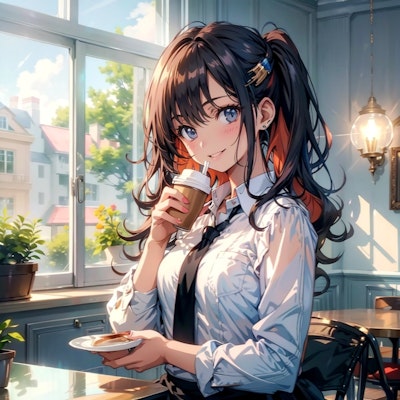コーヒーショップの女の子
