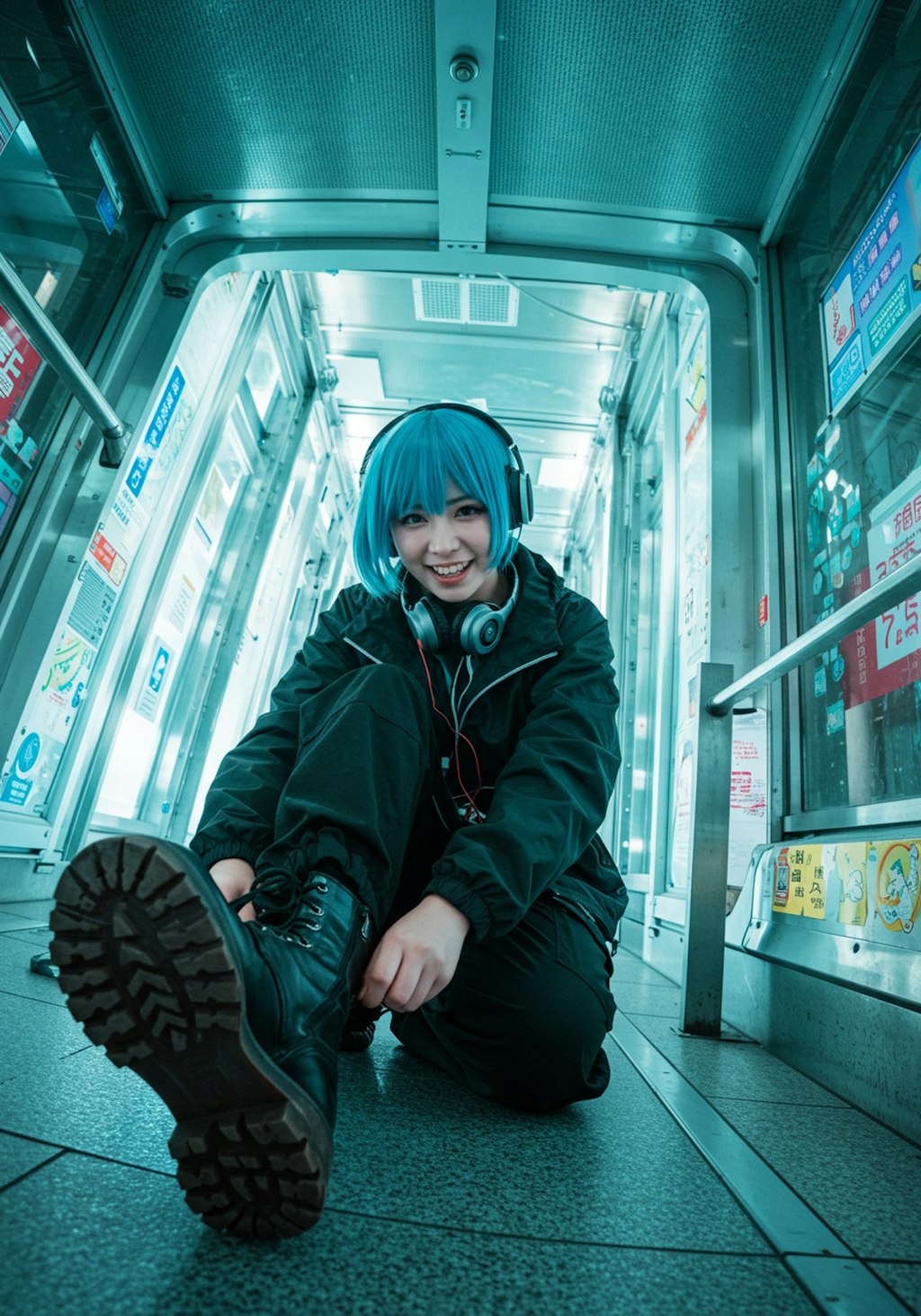 藍奈ちゃん ブーツ脱ぎ
