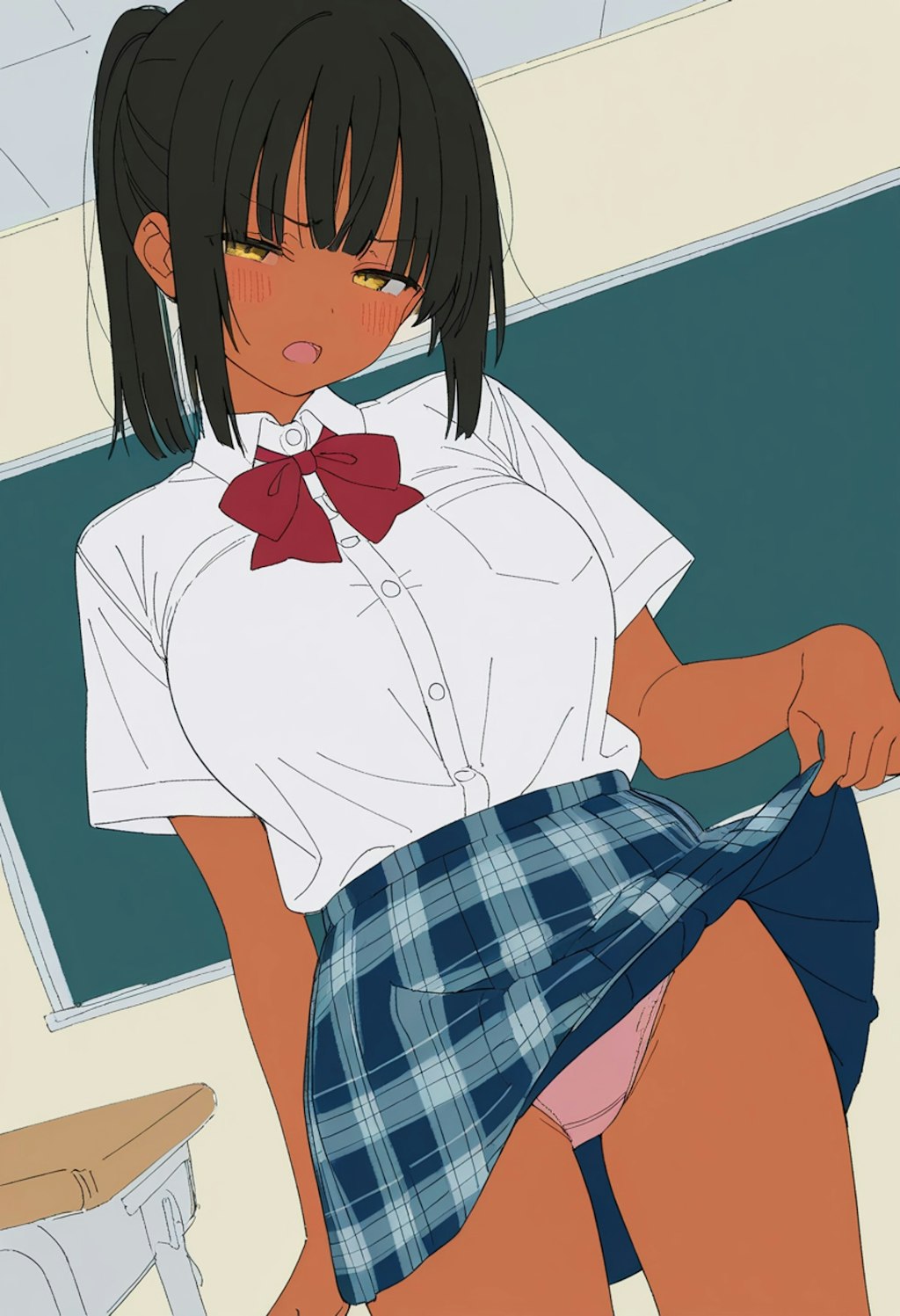 【嫌パン】下着を確認される褐色子ちゃん