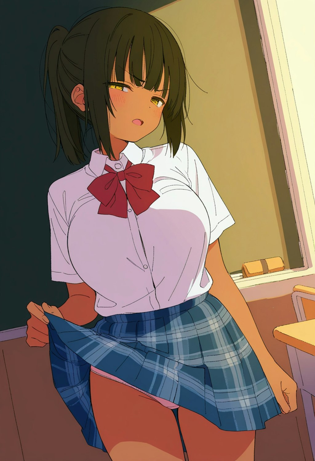 【嫌パン】下着を確認される褐色子ちゃん