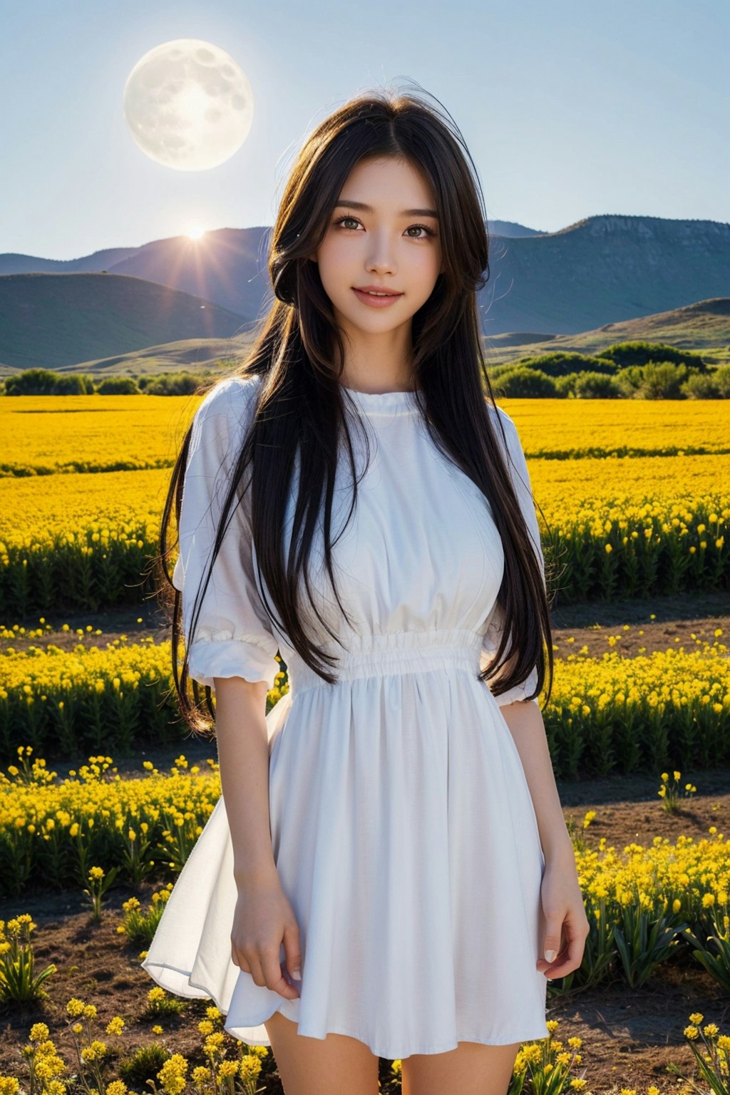 花畑美女