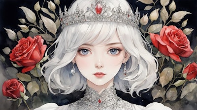 watercolor : princess : rose 2