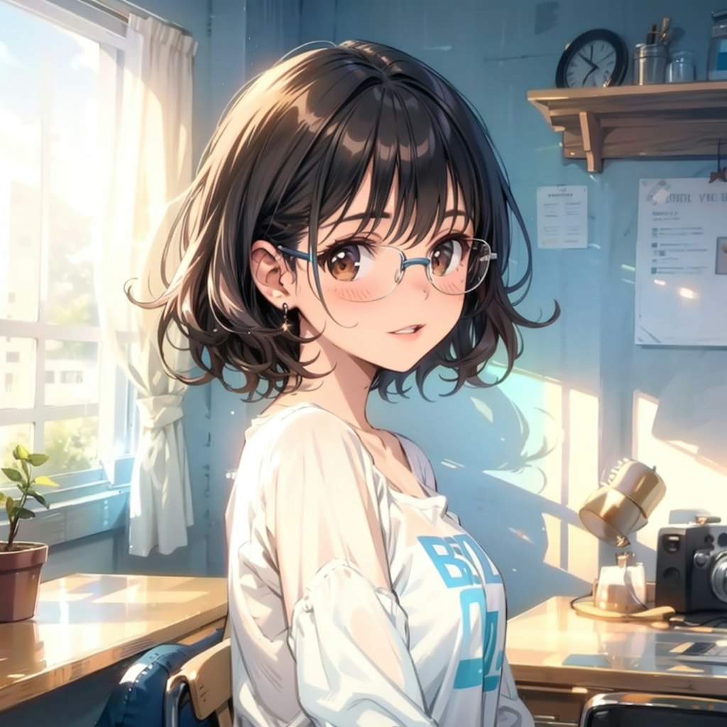 メガネの少女