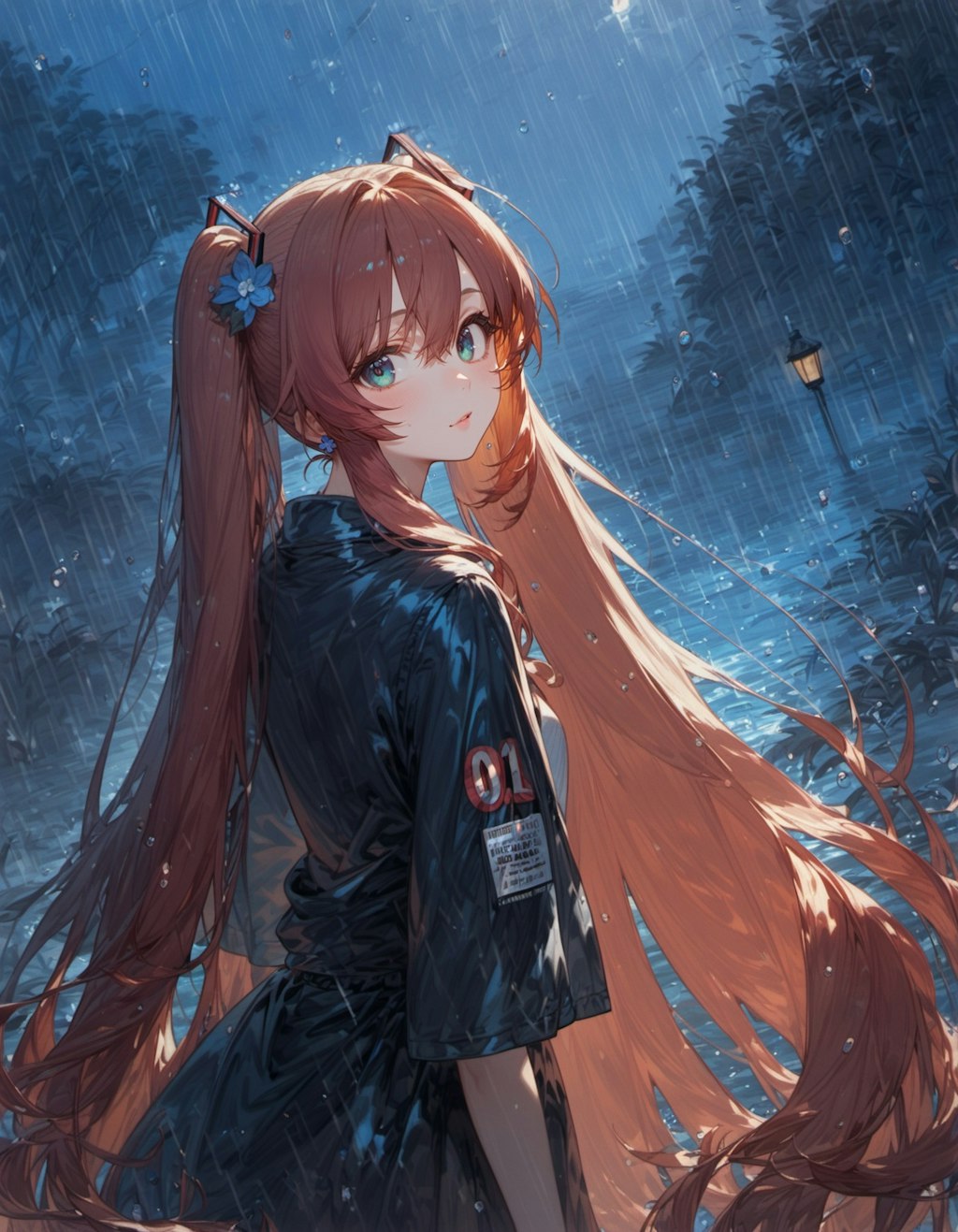 rain falls gently
