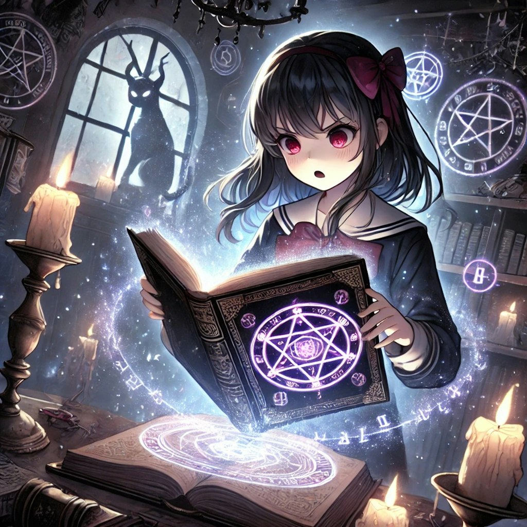 魔導書を読む少女