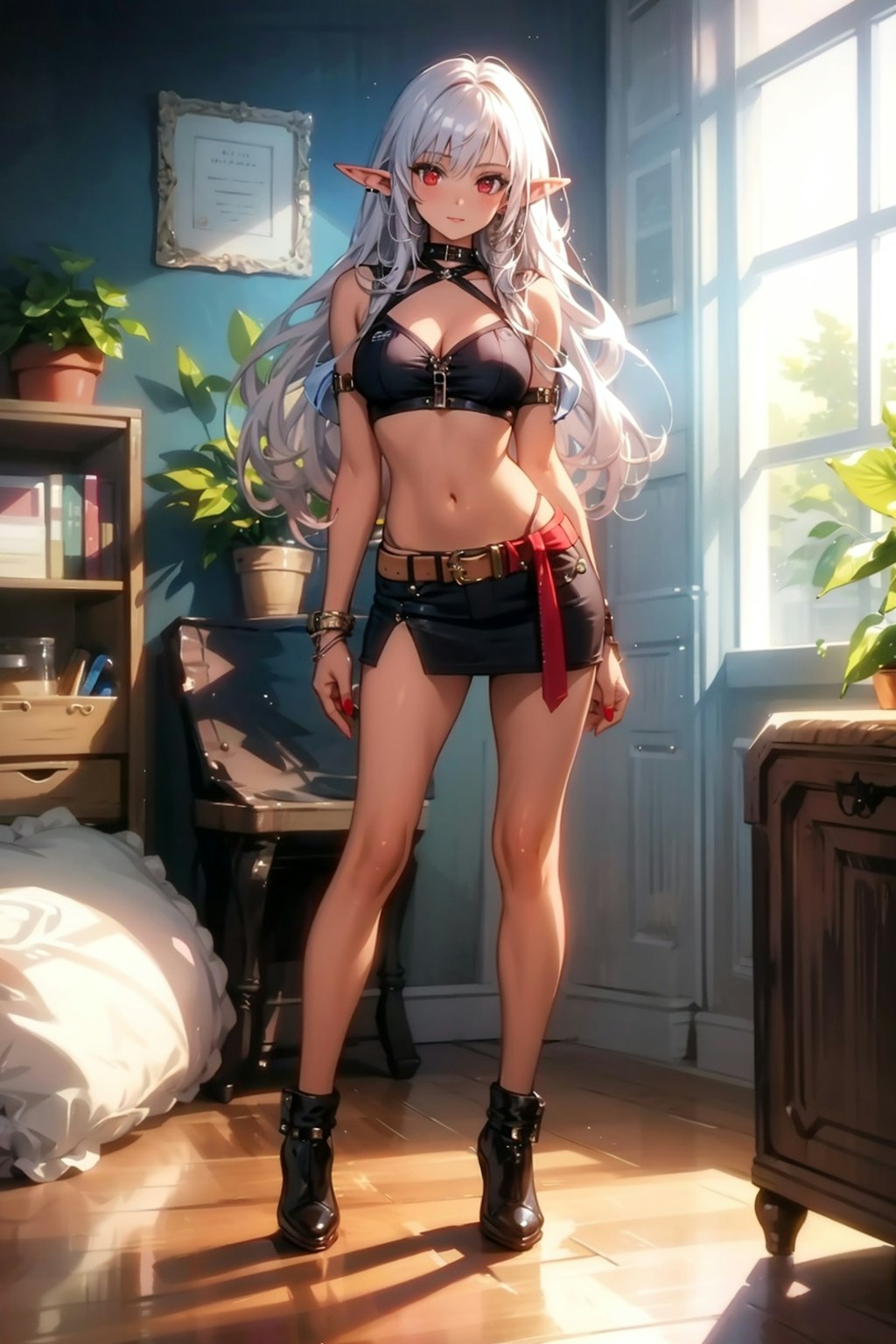 黒エルフの私服