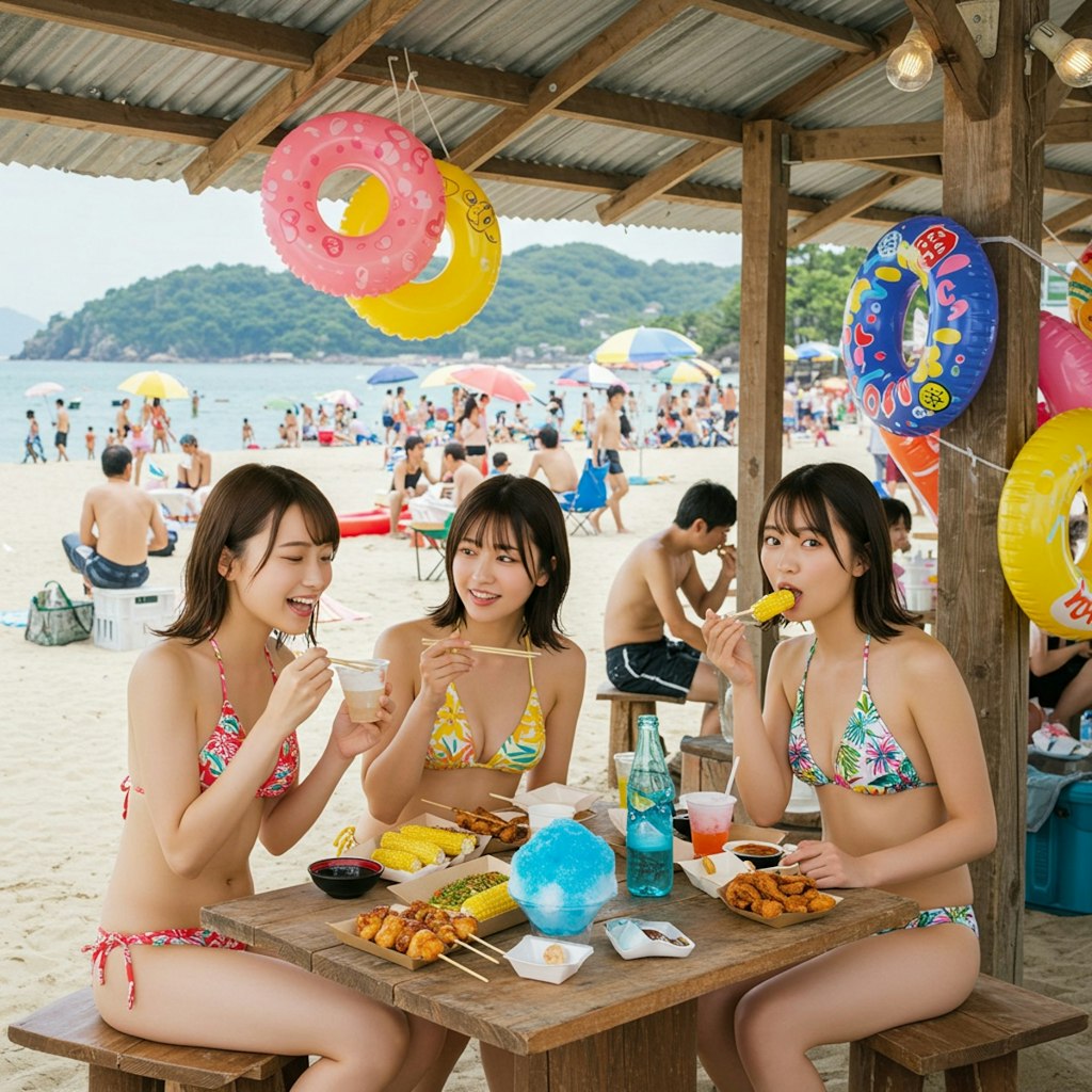 ビーチの主役は海の家