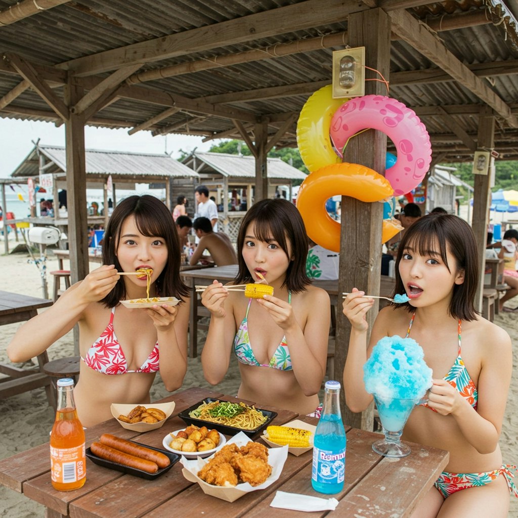 ビーチの主役は海の家