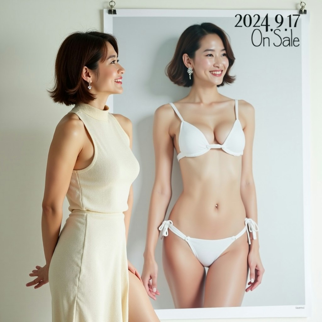 政治家熟女 水着ポスター