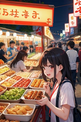 台北の夜市で食べ歩き