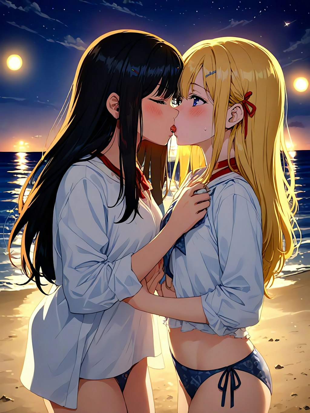 深夜の百合💖フレンチキス💖