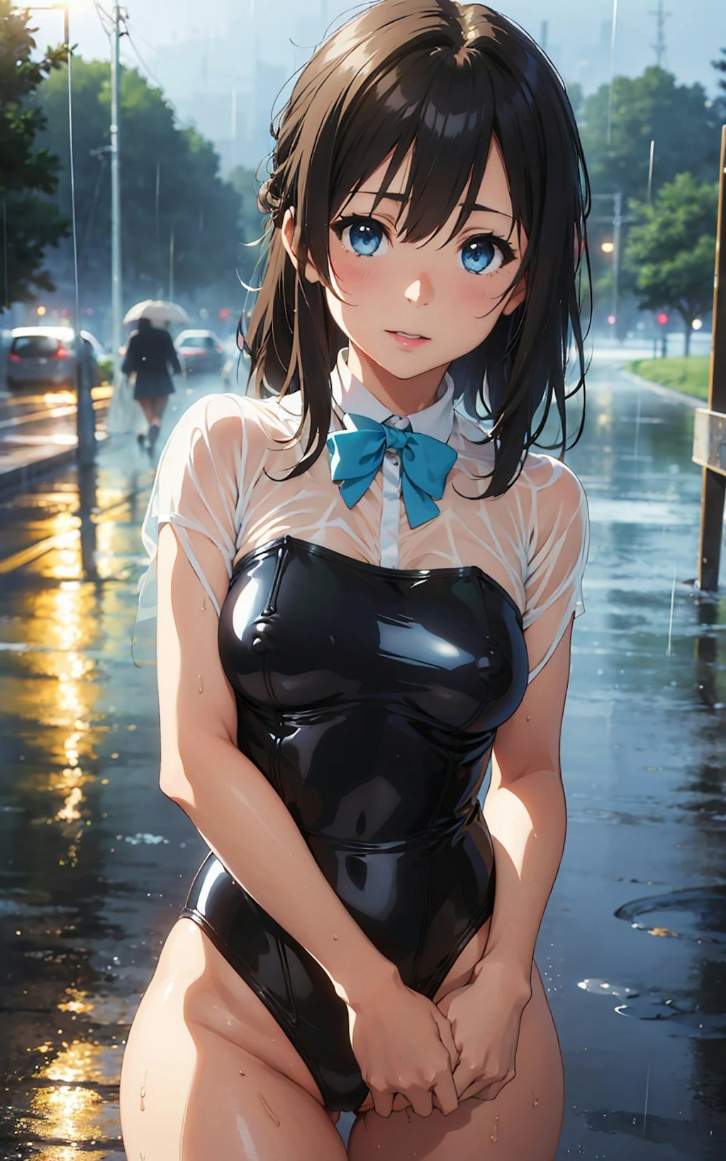 雨の滴る可愛い女子