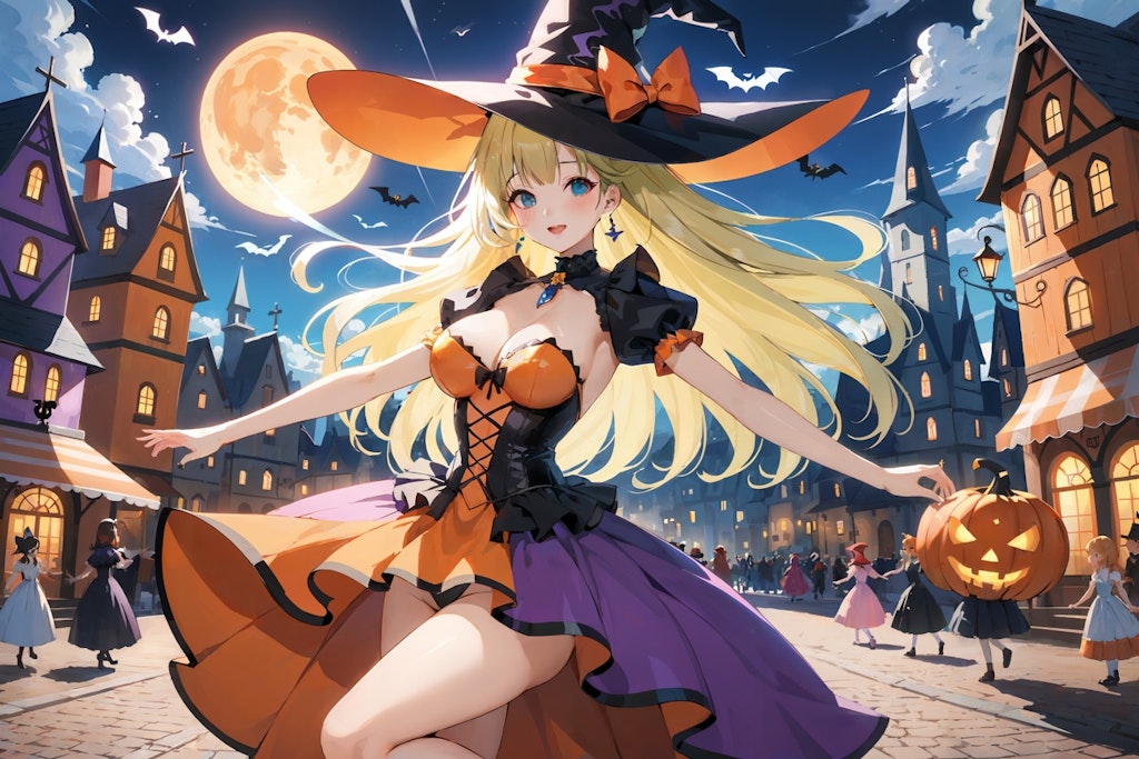 ハロウィンナイトの魔女