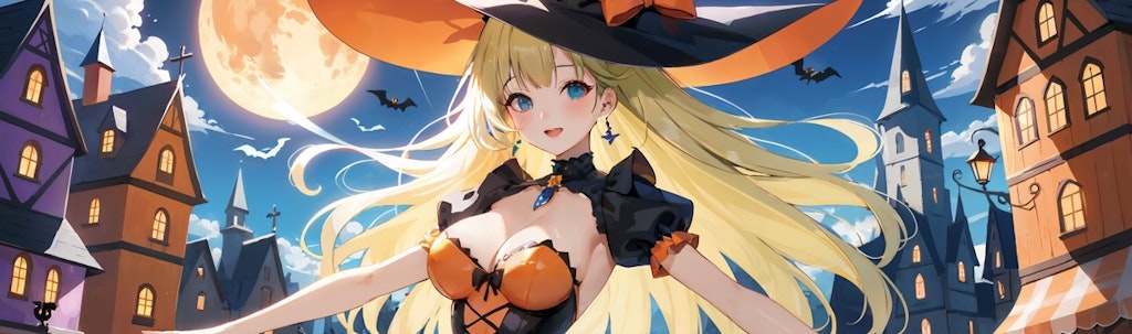 ハロウィンナイトの魔女