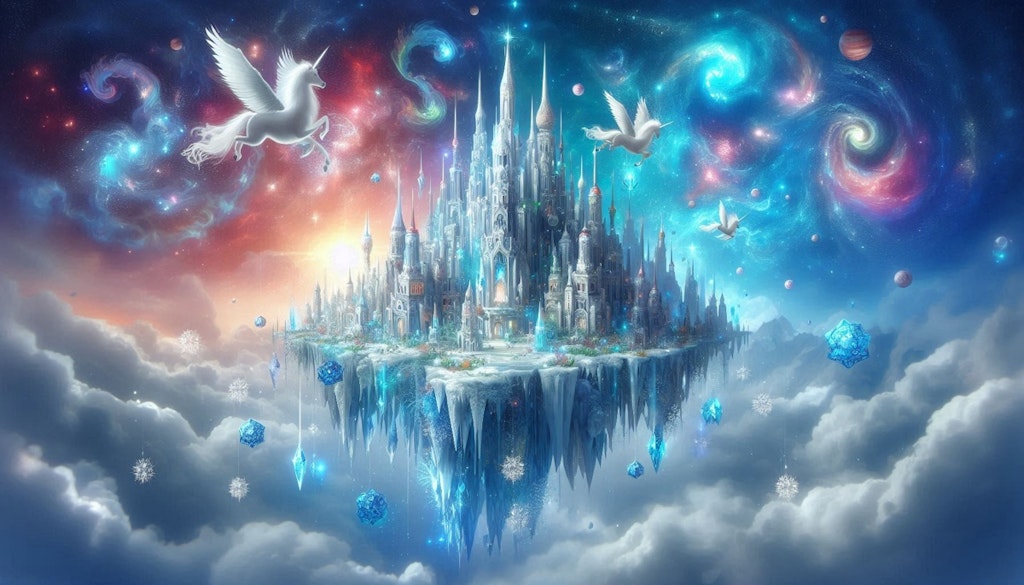 『magical celestial icy city』