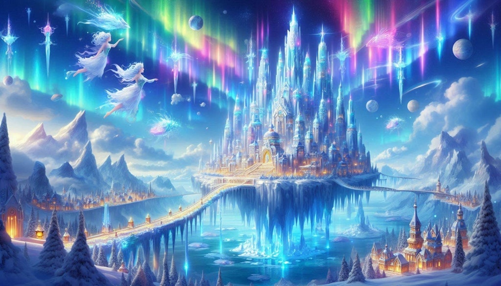 『magical celestial icy city』