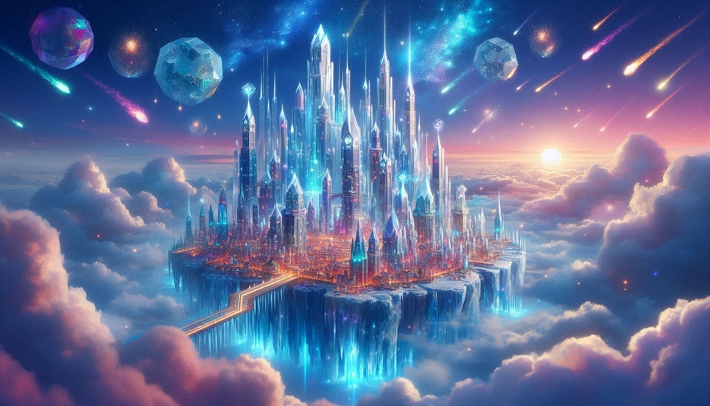 『magical celestial icy city』