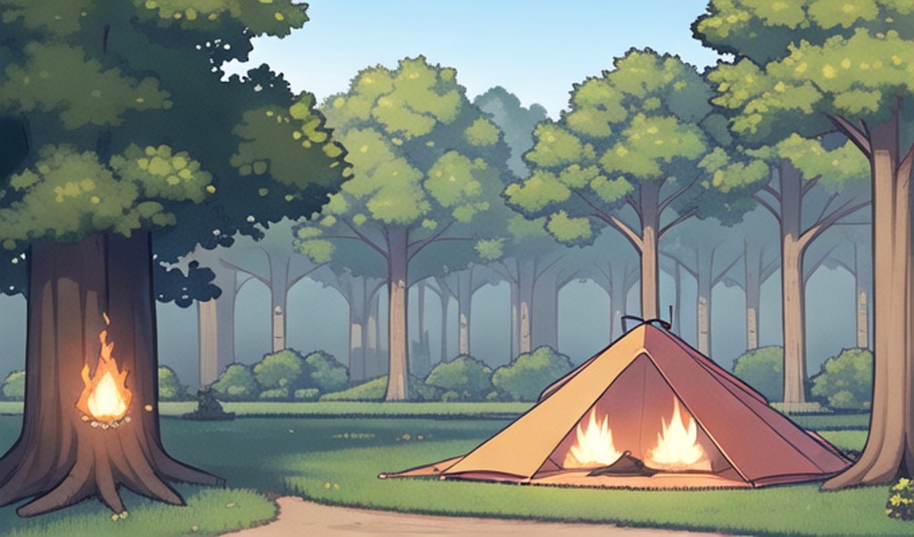 (6ｺﾏ)たきびたのしいのー(*>ᴗ<*)🔥⛺