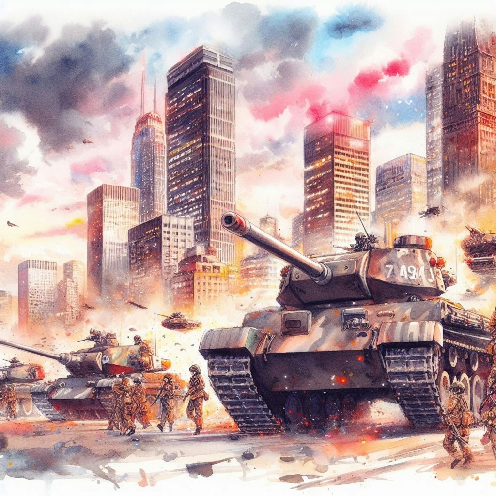 戦車で市街戦