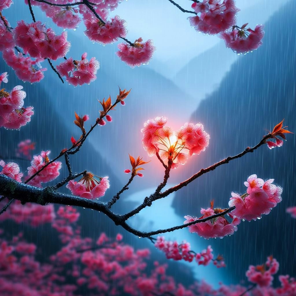 桜舞う 花びらの雨に 心躍る