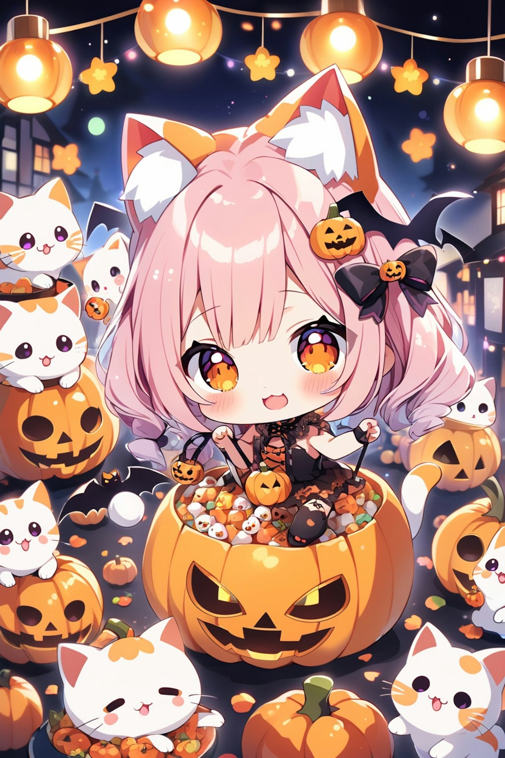 ネコたちのハロウィン