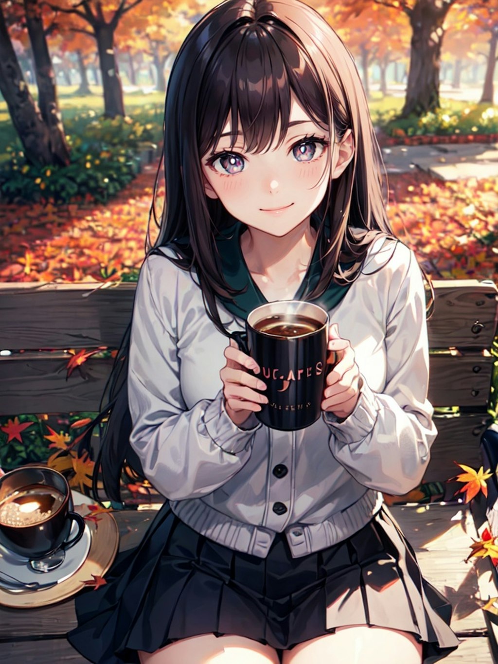 紅葉とコーヒー