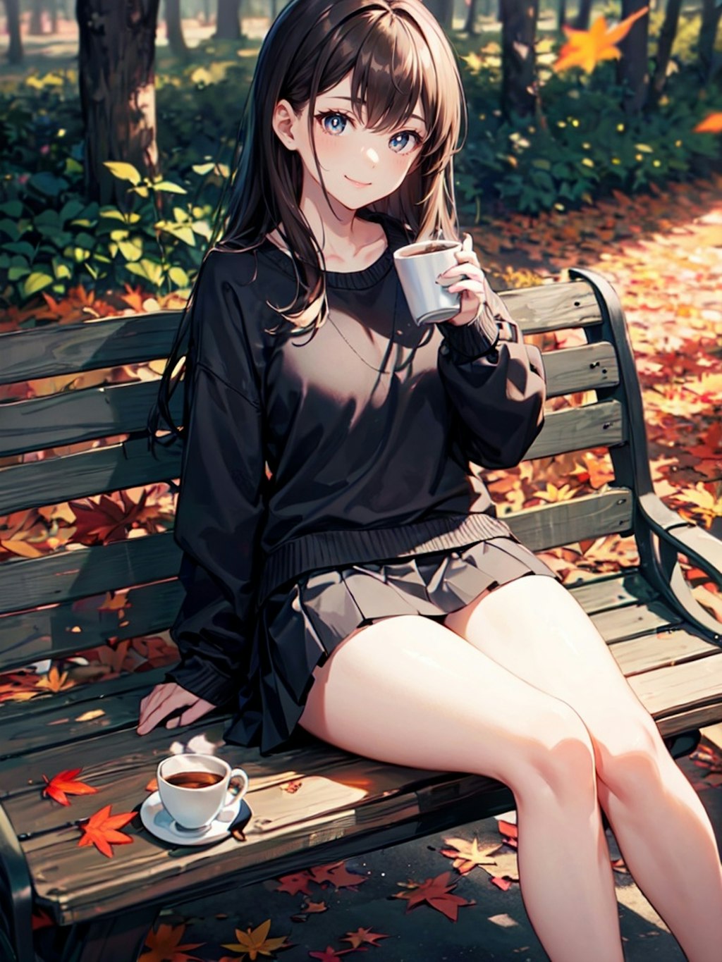 紅葉とコーヒー